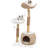 Kelston 40.5" Cat Tree for Indoor Small Cats, Woven Cattail Fabric