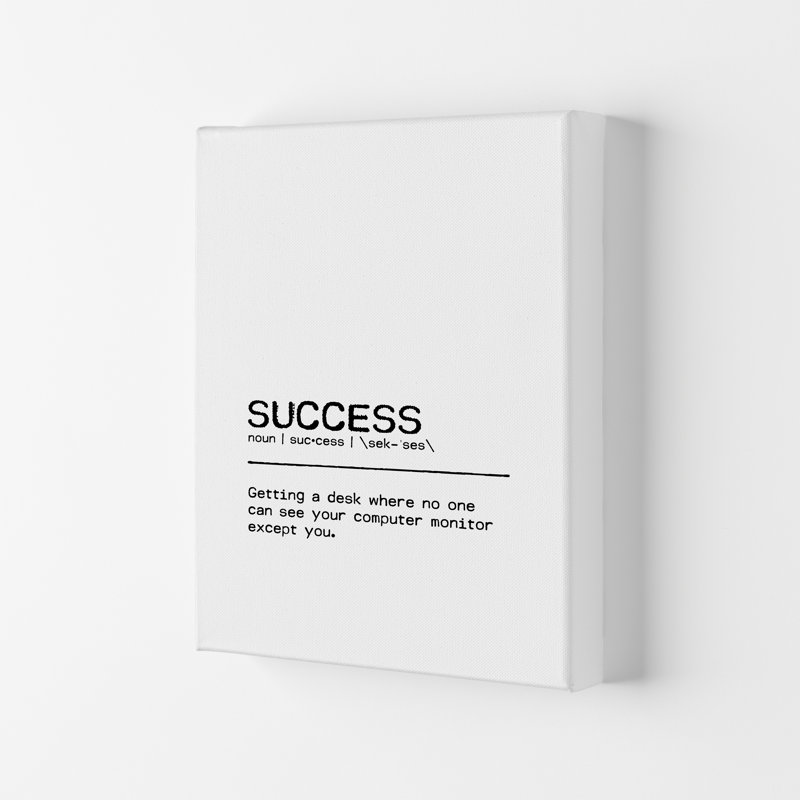 Success Desk - Print, 59.4cm H x 42cm W x 4cm D, Wrapped Canvas