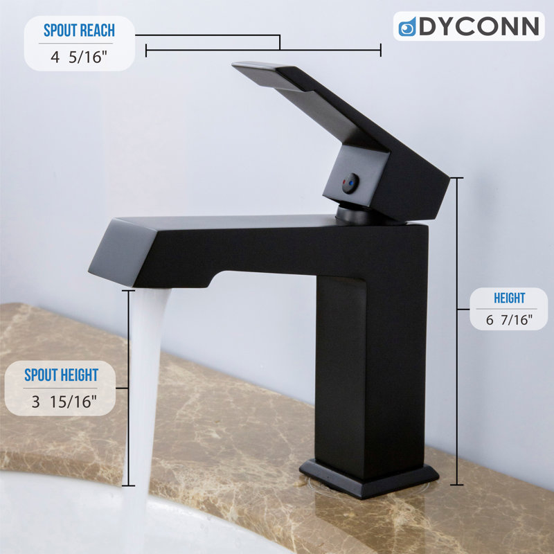 Single-Hole Single-handle Bathroom Faucet, Black
