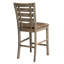 Ensemble de 2 chaises de salle à manger à hauteur de comptoir de style rustique moderne en bois massif