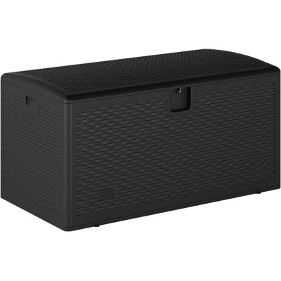 73 gal Resin Deck Box, Waterproof Outdoor Storage Box with Lockable Lid, Patio Storage Bin for Cushions, Garden Tools, Pool Accessories, Indoor Outdoo by GarveeHome