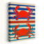 Impression d'art mural nautique rouge crabe rétro rétro-129771388