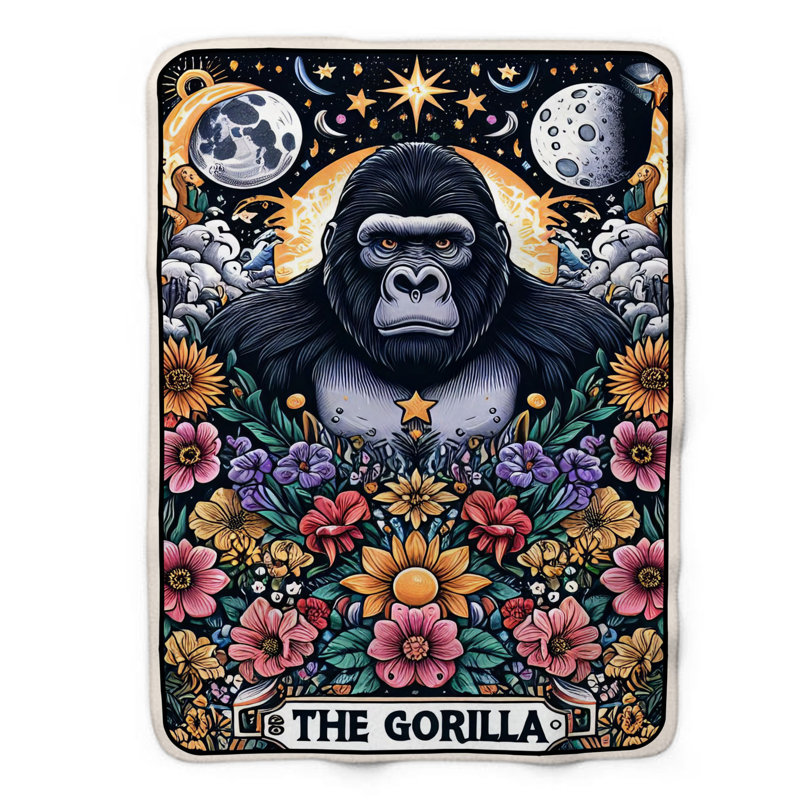 Carte de tarot The Gorilla Tarot Card - 1 pièce Premium, L 50 po x L 60 po