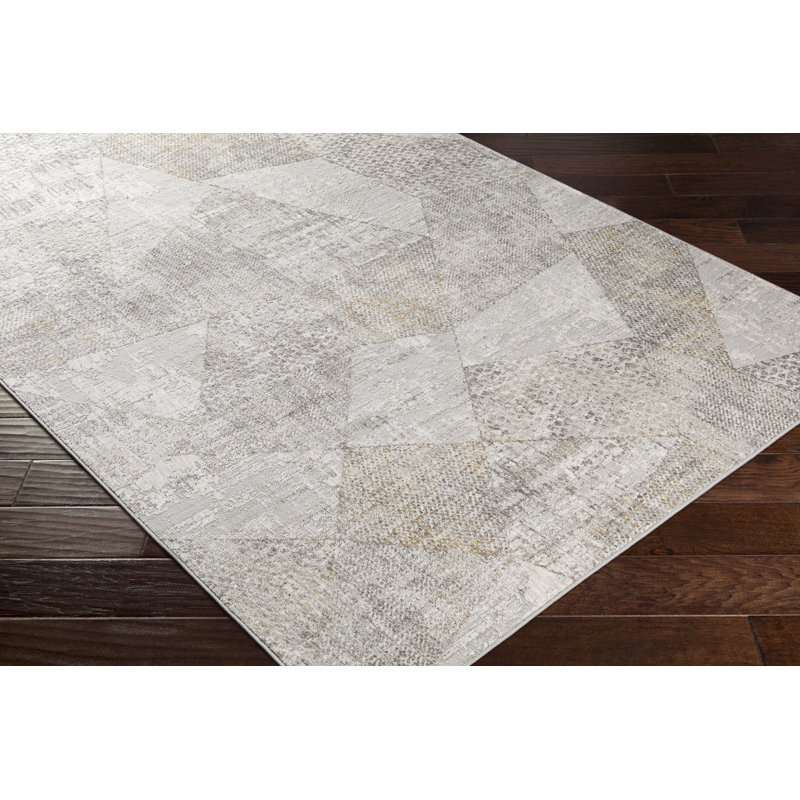 Tapis ivoire / taupe Abrianna, Rectangle 12 pi x 15 pi