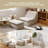 Armless Chenille Foam Bean Bag Chair and Ottoman Set-828166445