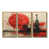 Toile avec cadre flottant or