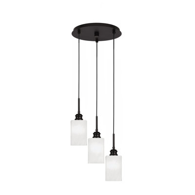 Luminaire suspendu grappe 3 lumières avec verre 4 po Edge