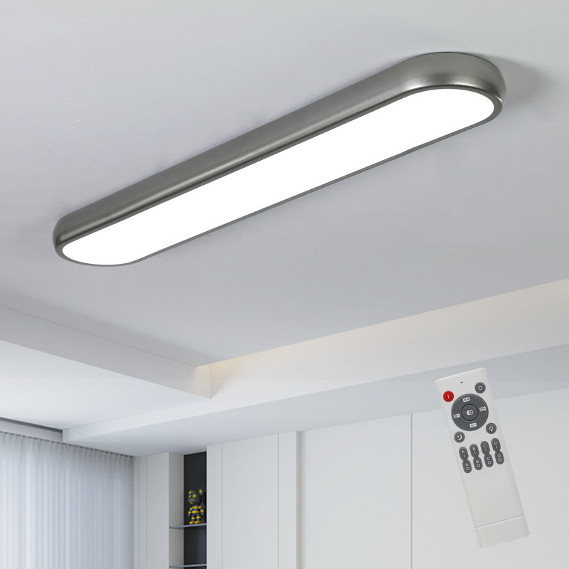 Masek 1 - Light 39.37" Acrylic LED Flush Mount, Gray