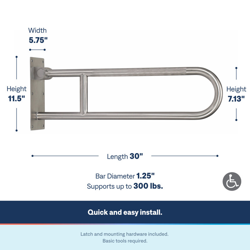 Barre d'appui rabattable 7,13 "Home Care