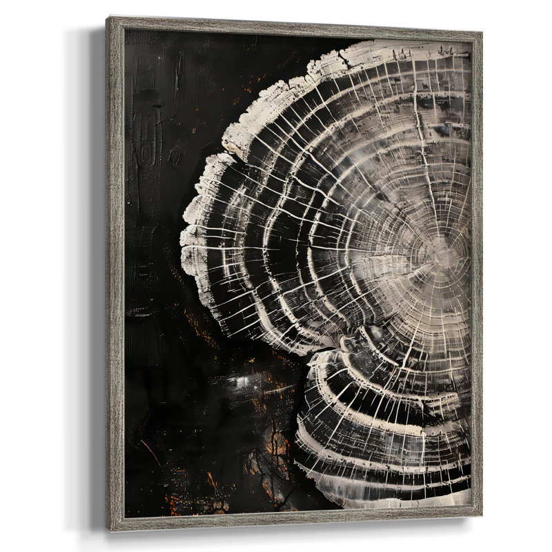 ABSTRACT Series CLII, reproduction encadrée - bois massif, H 11 po x l 9 po