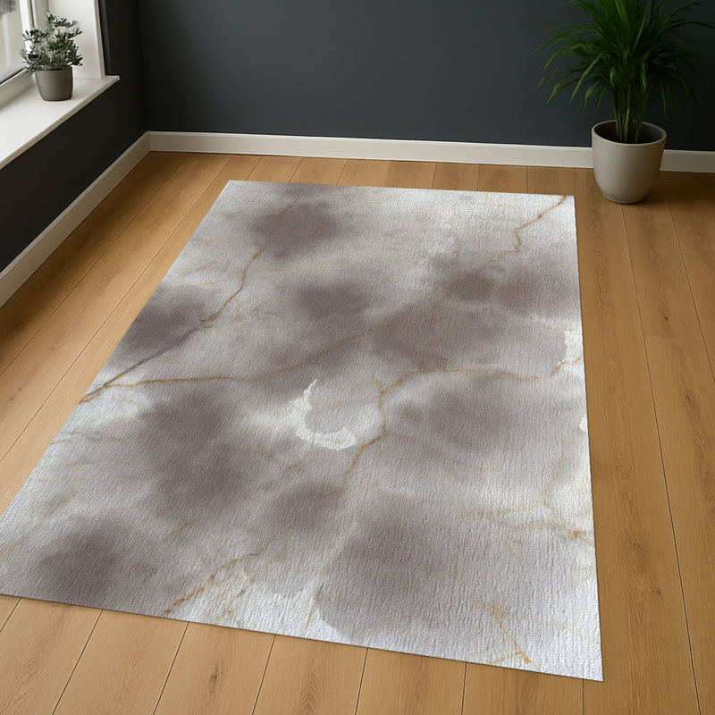 Marble Area Rug, Runner 70 x 140 cm