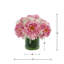 Faux Peony Arrangement in a Glass Vase-714086743