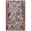 Tapis en laine tissé à plat multicolore Amara Kilim