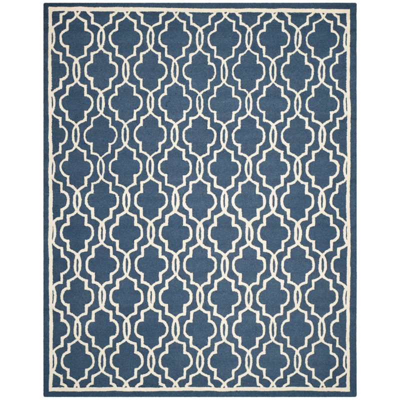 Tapis géométrique en laine touffeté à la main Brunswick, Rectangle 8 pi x 10 pi