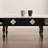 Light luxury marble solid wood coffee table