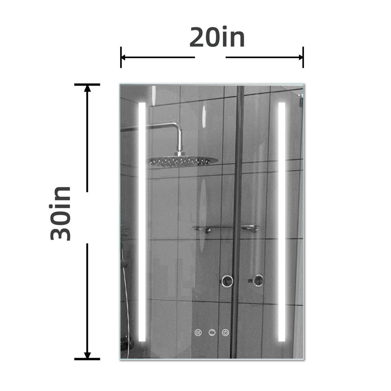 Miroir de salle de bain lumineux à DEL