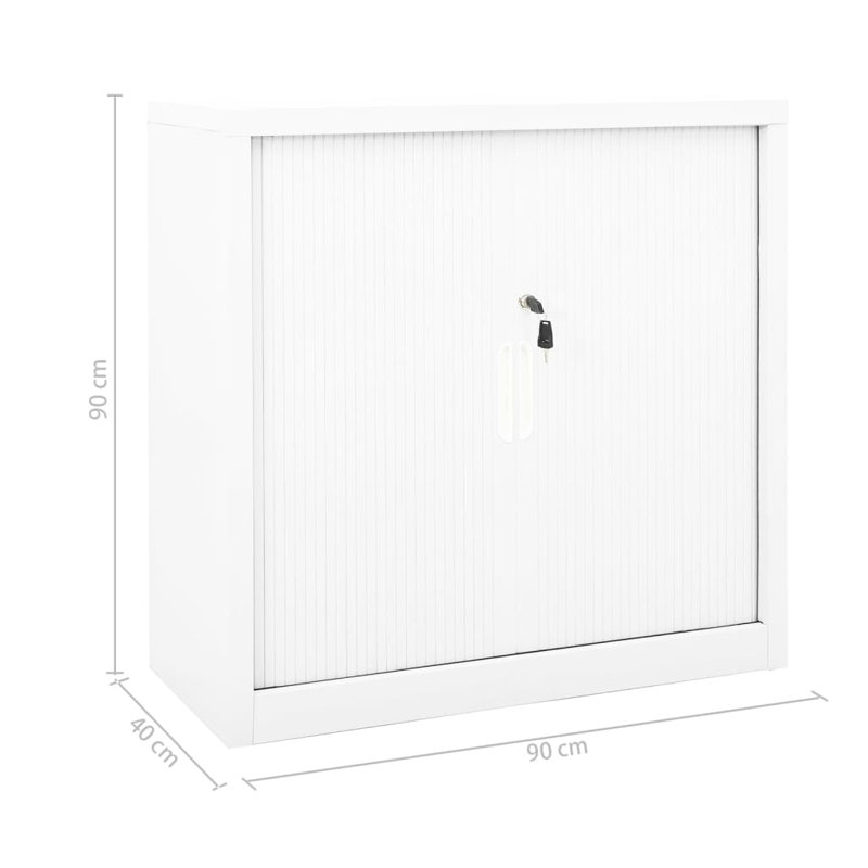 Mikeil Storage Cabinet Sideboard Accent Buffet Cabinet for Entryway Steel, White