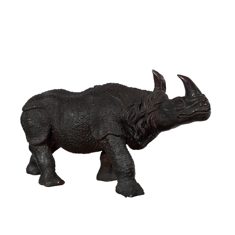 Rhinoceros Bronze Garden Statue