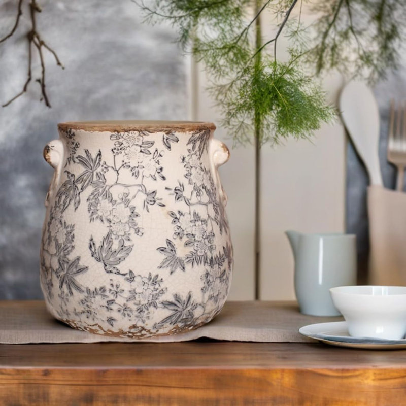Rustic Farmhouse Ceramic Plant Pot