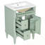 Meuble-lavabo avec lavabo, 2 tiroirs et tablettes de porte-1126211401