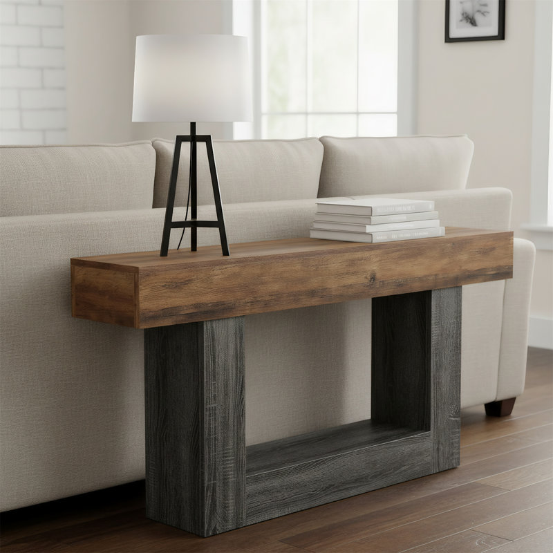 Narrow Wooden Side Table, Rectangular Living Room Table Beside The Sofa