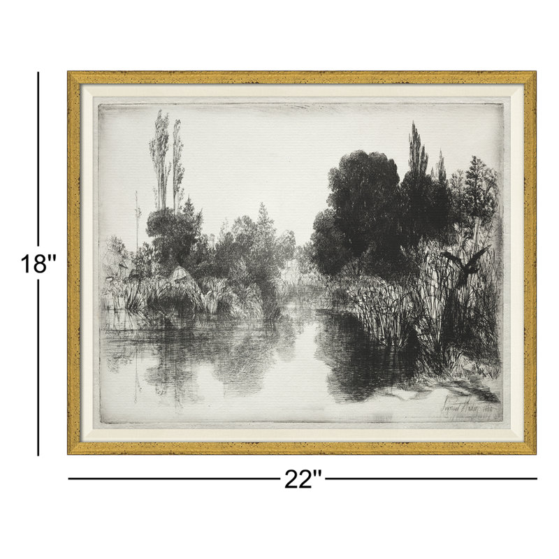 Shere Mill Pond I - Cadre photo, reproduction d'art sur papier