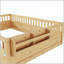 Lit sur pied Montessori avec garde-corps hauts, lumière DEL et tablette de rangement-1136883098-1136883079