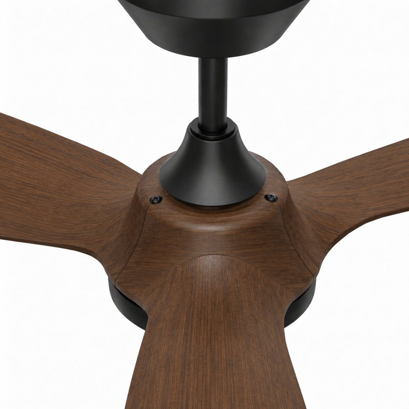 Ventilateur de plafond 42 po et ventilateur de plafond 52 po Moteur à courant continu réversible, Noir, Walnut