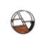 D 3 Piece Circle Mango Solid Wood Accent Shelf with Drawer