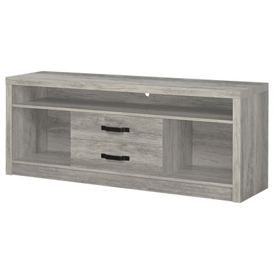 Gerret 2-Drawer TV Console Grey Driftwood