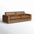 Adika 98.8'' Genuine Leather Upholstered Sofa
