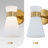 1-Light Gold Wall Sconce, Tapered Glass Shade, 3000K LED Dimmable Bathroom Light