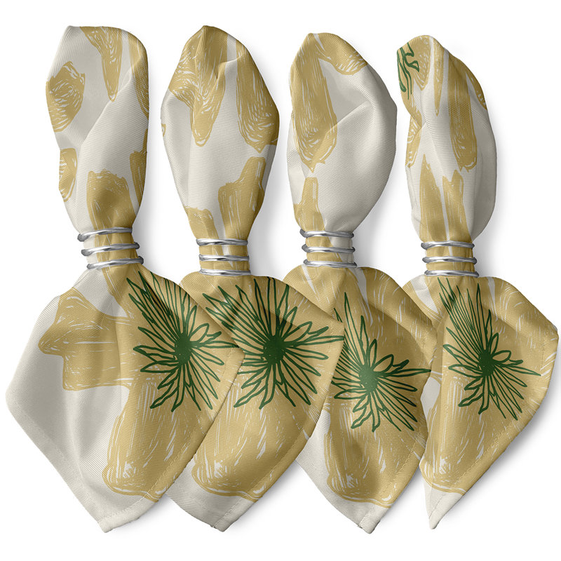 Serviette Brainard 22 po, L 18 po x L 18 po, Blanc cassé / vert / bleu