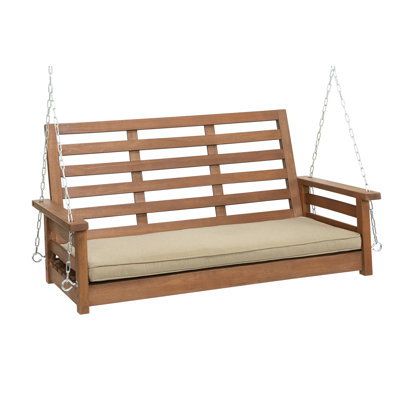 Odille 2 Person Mahogany Porch Swing