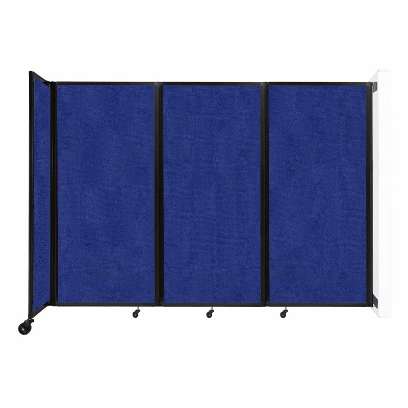 11 - Cloison pliante à panneaux, Bleu royal, 3, H 72 po x l 102 po x P 12 po