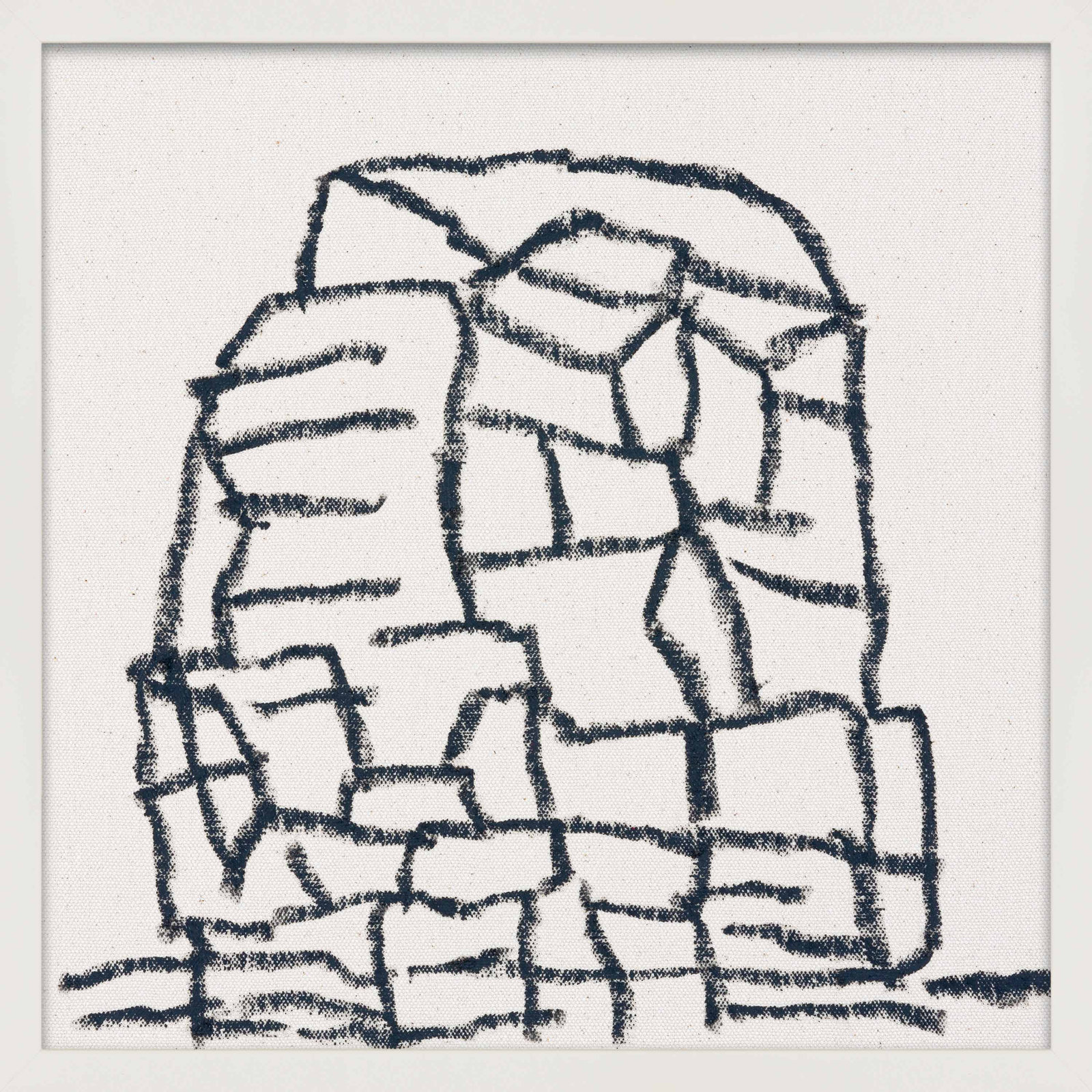 Outcropping by Stephanie Dennis, White, 30" H x 30" W  x 1.25" D