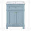 Armoire de salle de bain 24 po avec portes à fermeture douce et tablette réglable, meuble-lavabo avec lavabo en céramique-1792885003