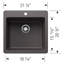 Liven SILGRANIT 21" L x 20.5" W Single Basin Drop-In/Undermount Kitchen Sink-92284227