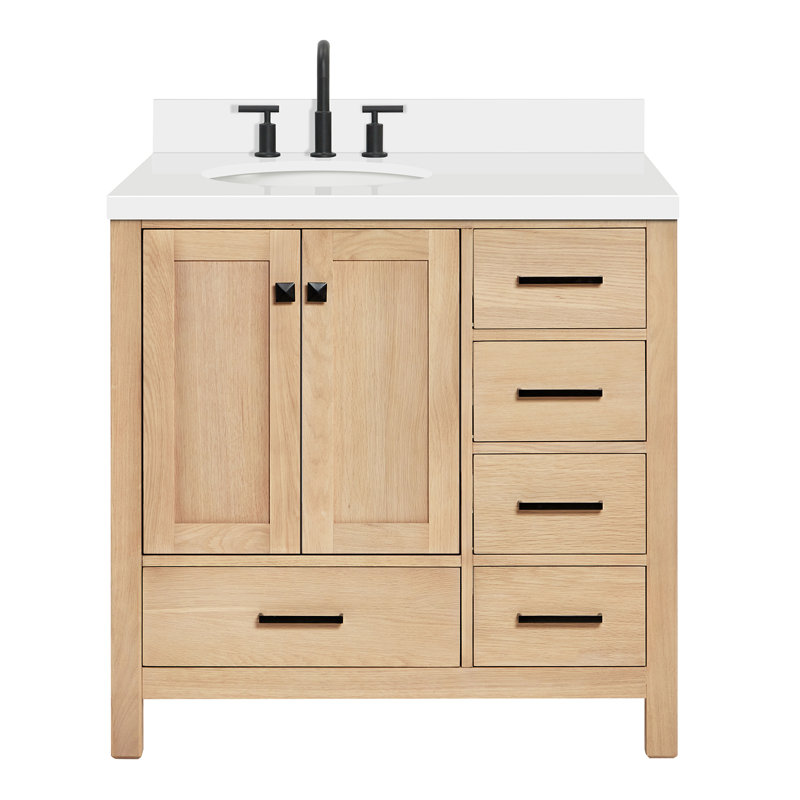Ensemble de meuble-lavabo simple 37 po Cambridge, Chêne