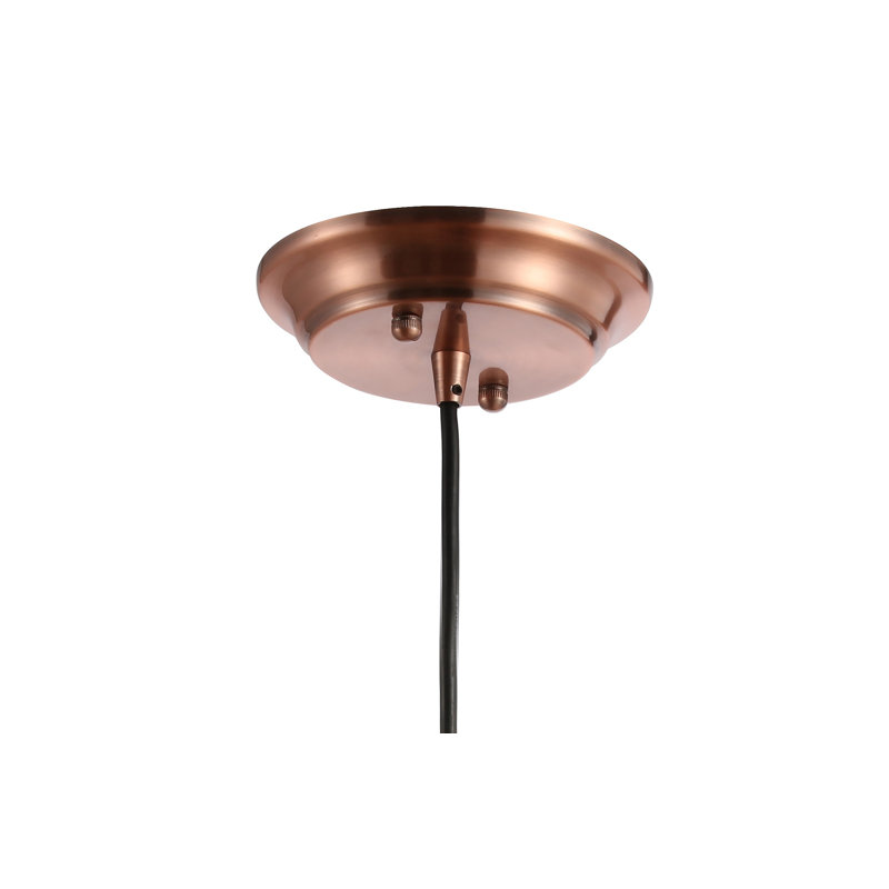 Luminaire suspendu simple à 1 lumière Vickie, Cuivre