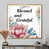 Toile avec cadre flottant or