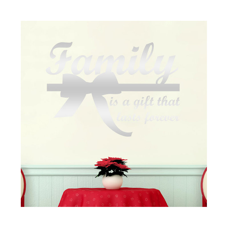 Wall Decal, Shiny Silver, Medium