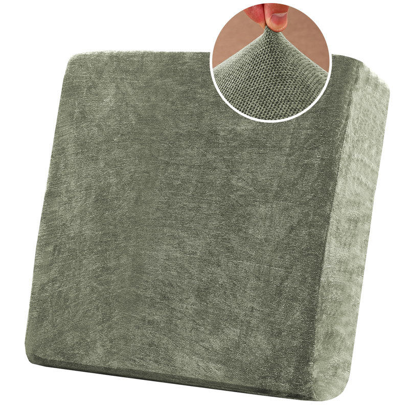 Housses de coussin extensibles antidérapantes en chenille avec fond élastique pour le salon Lavable à la machine