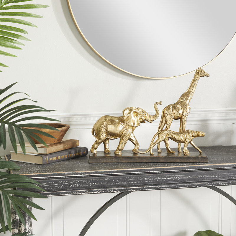Ehrlich Animals Figurines & Sculptures, Gold