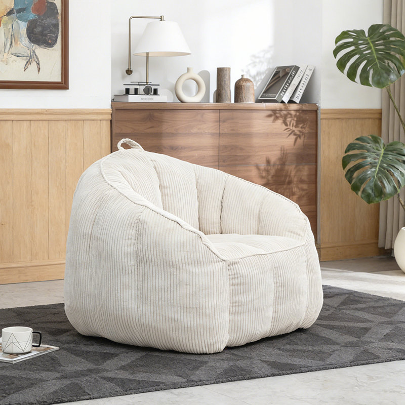 Fauteuil à billes ergonomique en velours côtelé avec mousse haute densité, pour plus de confort et de soutien dans n'importe quelle pièce