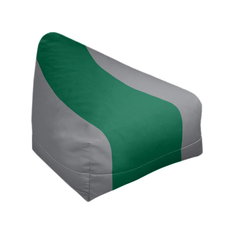 Classic Bean Bag, 42" H x 38" W x 31" D, Victory Green/Black/Silver