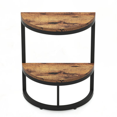 2-Tier Semi-Circle End Table