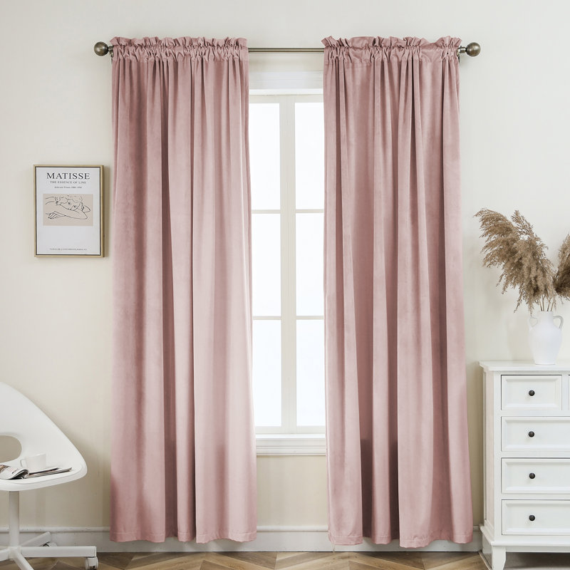 Rideau simple occultant et isolant Florane, Gris rose, L 52 po x L 63 po