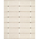Maine Hand Knotted Wool Geometric Area Rug in Cream