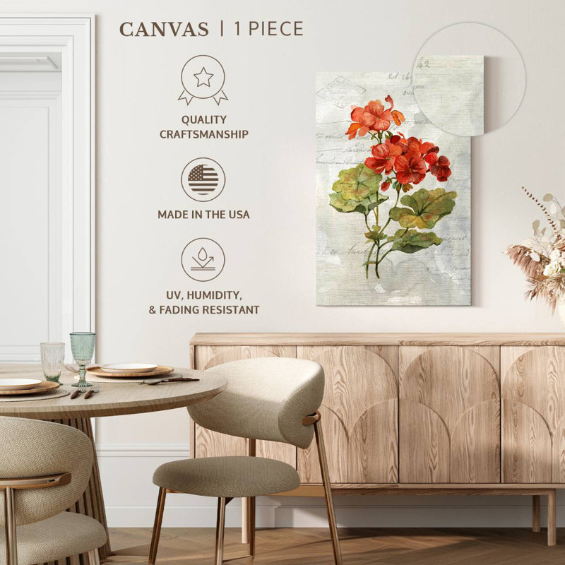Harnek Linen Geranium II, 24" H x 16" W